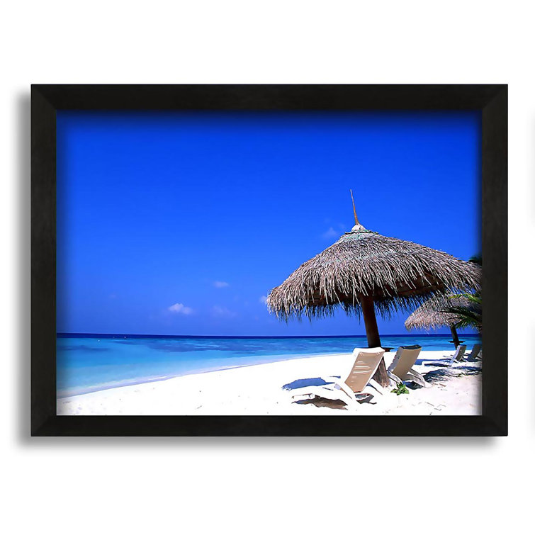 House of Hampton Lovers Sea Shore Beach Framed Print Wayfair.co.uk